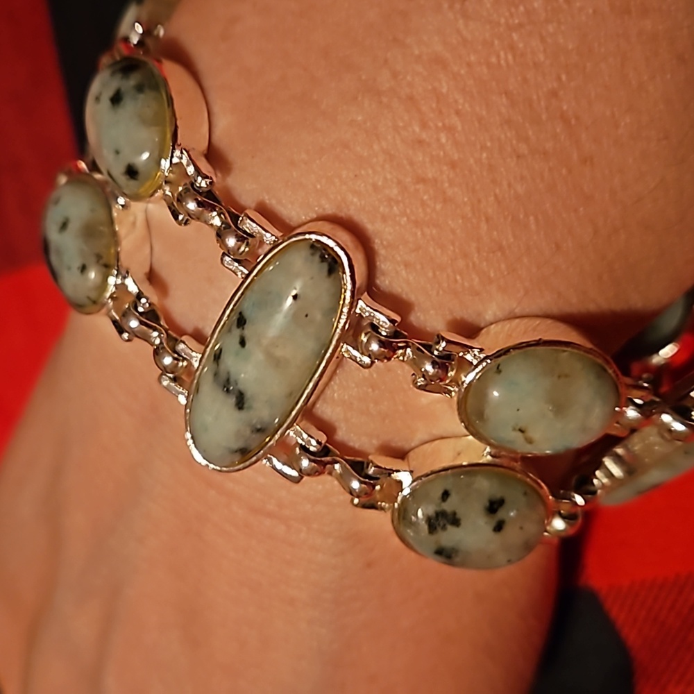 Moss agate bracelet